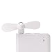 Produktbild HittecH OTG Micro USB Mobile Android Phone Fan Tragbar Dock Cool Kühler Drehbar Lüfter für Samsung Galaxy S7, S7 Edge, LG G5 & Anderen Android Smart Phone aber Nicht für Typ C Weiß