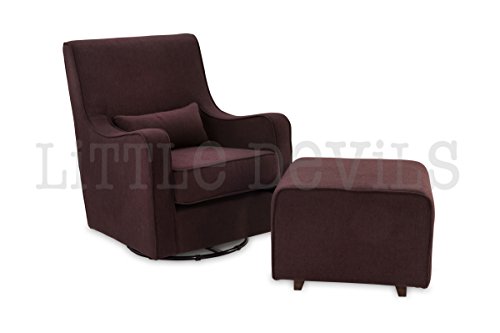 The NEW Hush Hush 360 Swivel Glider/Rocking Nursing Chair (in Brown) - The Modern Glider that combines simple lines with exceptional comfort
