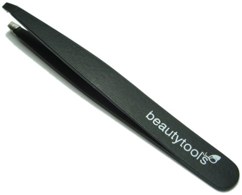 Beauty Tools Full Size Slant Tweezer Professional Tweezers Black. Comes With ...