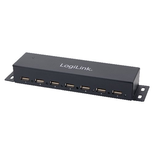 LogilinkUA0148 USB 2.0 HUB 7-port incl. Power Display, Full Metal Housing