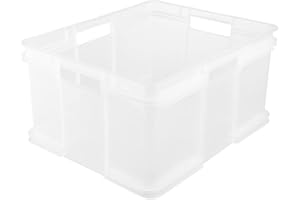 keeeper Boîte de Transport avec poignées, Euro-Box XXL, polypropylène, 54 l, Bruno, Transparent