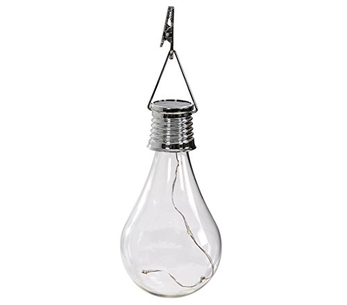 Dehner Solarleuchte, Solar-Glühbirne 4er Set, Durchmesser 7 cm, Glas, transparent, 14x7x7 cm, 2771996 - 2