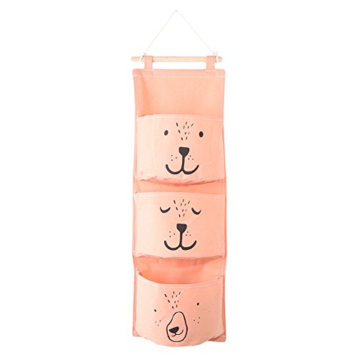 Gluckliy Süß Bär Hängender Organizer mit 3 Taschen Wand Tür Schrank Hängeorganizer Hängeaufbewahrung Aufbewahrungstasche für Kinderzimmer, Schlafzimmer (Orange) Gluckliy Süß Bär Hängender Organizer mit 3 Taschen Wand Tür Schrank Hängeorganizer Hängeaufbewahrung Aufbewahrungstasche für Kinderzimmer, Schlafzimmer (Orange)
