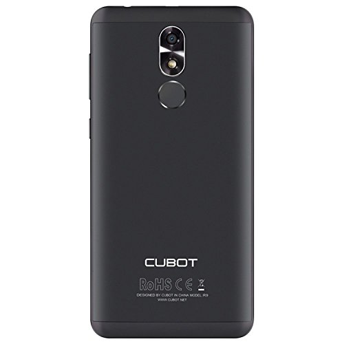 Smartphone ohne Vertrag, Cubot R9 4G Dual SIM Android 7.0 Smartphone, 5,0'' HD Display MT6580 Prozessor 1,3 GHz 2 GB RAM + 16 GB ROM mit Fingerprintsensor ID Handys (Schwarz)