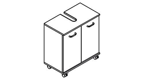 SCHILDMEYER Waschbeckenunterschrank Dallas, Breite 60 cm anthrazit, silberfarben - 5