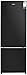 Haier 345 L 3 Star Frost-Free Double-Door Refrigerator (HRB-3654PKG, Black, Glass Finish, Bottom Freezer) RS.37190.00
