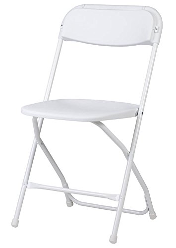 Newstorm Silla de Resina con Estructura de Acero Plegable Elliot, Blanco