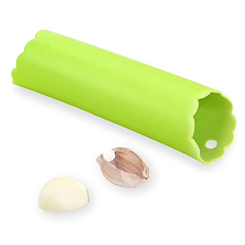 Smacho Knoblauchpresse Edelstahl Garlic Press Perfekt für ungeschälte Knoblauchzehen mit Knoblauchschäler kostenlos (Modell 12783) - 3