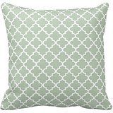 Sage Green and White Moroccan Quatrefoil Design Pillows Classic Chevron Stripes Pattern For Decoration Zipper Pillow Case Cover