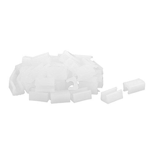 sourcingmap® Familie Stuhl aus Kunststoff Fuß Boden Beschützer Rohr Schlaucheinsatz Weiß 9 mm Ø 50 Stk