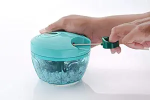 DeoDap Manual Food Chopper, Compact & Powerful Hand Held Vegetable & Fruit Chopper/Blender(Random Color)