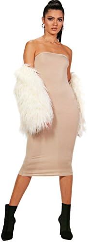 Sand Womens Tall Soph Bandeau Curved Hem Bodycon Dress - 16