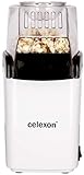 celexon CinePop CP150 Popcorn-Maschine - 13x19x29cm - Gewicht: 900g - weiß - einfach zu reinigen - ohne Öl/fettarm - Popcorn-Maker