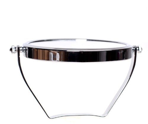 HIMRY Designed Kosmetik Spiegel / Kosmetikspiegel, 6 inch, 360° drehbar. 2 Spiegel: normal und 10 – fach Vergrößerung, 13 cm ø, verchromten, KXD3102-10x - 6
