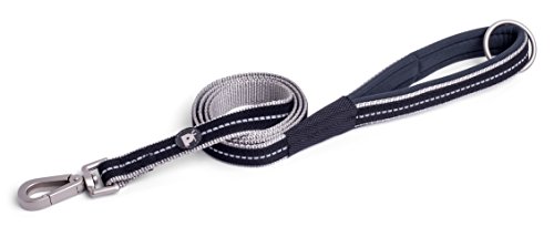 Petface Firma Acolchado Correa para Perro, tamaño Mediano, Gris Puntos