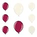 Produktbild Like a Girl- wir lieben Hochzeiten 50 Metallic Luftballons Metallicluftballons Ballons für Luft oder Helium Deko Hochzeit Party - Weiss Bordeaux weinrot