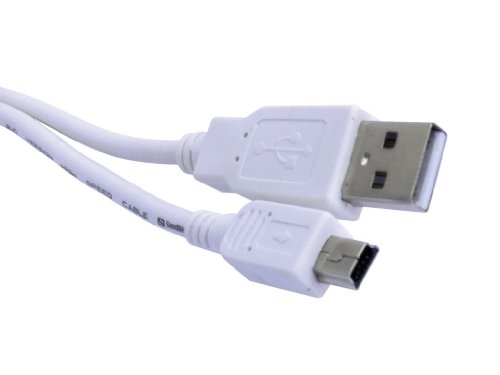 Sandberg USB 2.0 - MiniB 5 pin 0,5 m - Cable USB (USB A, Mini-USB B, Macho/Macho, Derecho, Derecho, Color blanco)