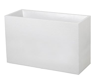 EDA Plastiques Jardinière plastique EDA L.99.5 x l.39 x H.60 cm blanc cérusé
