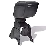 Peso: 1,3 kg vidaXL Reposabrazos Universal para Coche Negro Apoyabrazos Accesorio Automovil
