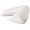 HOUSE OF THREADS V Pillow, 100% Virgin Hollowfibre V Shaped Pillow, Hypoallergenic Triangle Pillow, Orthopedic Support Pillow for Pregnancy, Maternity & Pain Relief