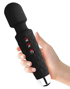 Mahi Fab Magic Mate Handheld Cordless Personal Body Massager for Women & Men - Waterproof & Portable Vibrate Wand [20 pattern x 8 speeds] - Extra Long Battery - Flexible Neck