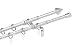 Produktbild Dekobase® Ausziehbare Gardinenstange 2 Lauf, Stilgarnitur Siri komplett Set zum sofortigen Montieren, 13/16 mm Ø, Silber, 130 - 240 cm