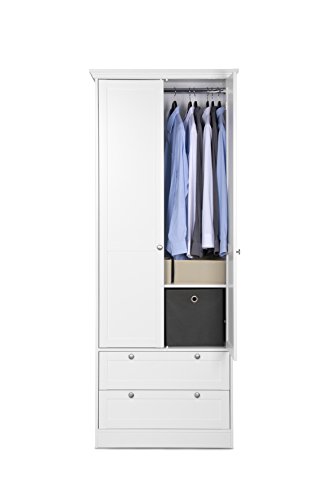 Intertrade 001737 Kleiderschrank Aura 14, 80 x 200 x 51 cm, dekor weiß - 2
