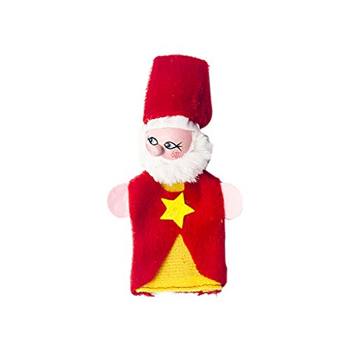 Preisvergleich Produktbild CHshe--Weihnachts Finger Puppe - Stoff Tuch-Holz Weihnachtsmann Finger Puppe - Weihnachten Dolls Kinder Spielzeug - 11X8Cm