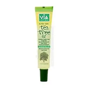 VIA Natural Ultra Care Tea Tree Oil Concentrated Natural Oil 1.5oz - Promotes A Healthy Scalp & Clean Hair. Natural Antibacterial Oil, Helps Control Dryness and Dandruff