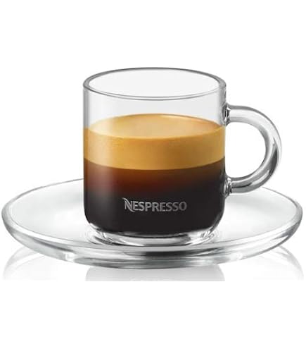 Tazza In Vetro Per Caffè Nespresso Vertuo, 390 Ml, Prodotta In Francia, Elegante E Temperata, Perfetta Per Lunghi Caffè