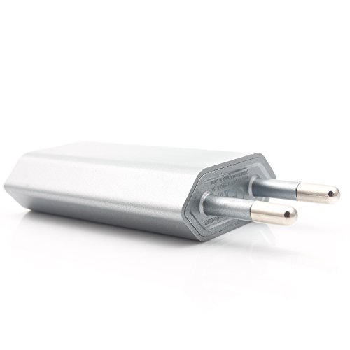 Original iProtect® USB Netzteil Slim Charger für alle Kabel mit USB Anschluss in silber - 2