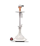 AMY DELUXE Shisha Edelstahl (FEATHER STEEL (SS05) 87 cm, Clear - Transparent)