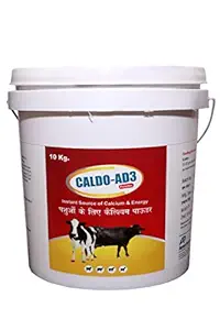 Pharma Calcium Powder for Cow Cattle Buffalo Goat & Farm Animals/Calcium for Farm Animals/Calcium and Energy Powder for Cow Cattle and Farm Animal/Caldo-AD3/Pack of 10 Kg