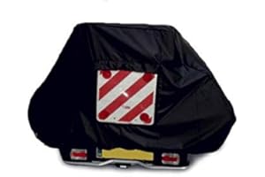 BAGS AND COVERS DIRECT LTD Motor home / Caravan 2 Bike Cover with Webbings For Tow Ball or A Frame Mounted Style Bike Racks (Black With Clear Pocket)