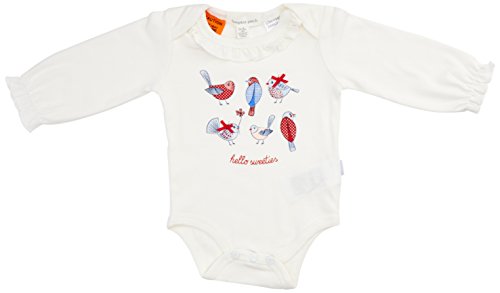 Pumpkin Patch Baby-Girls Hello Birdies Bodysuit, Off-White (Vanilla), 0-3 Months