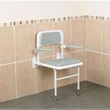 Performance Health Padded Wall Mounted Seat with Back and Arms