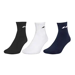 Nivia Mens Encounter Sports Polyester Socks, Pack of 3 (Assorted Colour, Large, SS994)