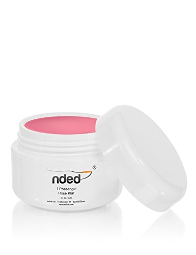1 Phasen-Gel - 3-in-1 UV-Gel - All-in-One-Gel - Glanz-Gel, Rosé - Klar, mittelviskos, NDED 15 ml, UV geeignet, säurefrei