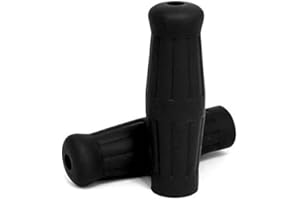 GZM Puños vintage estilo negro goma 1'' 25 mm universales para moto Custm Harley Davidson Yamaha; Suzuki, HONDA; KAWASAKI; INDIAN; TRIUMPH; VICTORY; GUZZI; ROYAL ENFIELD