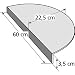 Produktbild RS-Office Stufenmatte halbkreis 22,5x60cm transparent