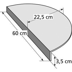 Preisvergleich Produktbild RS-Office Stufenmatte halbkreis 22,5x60cm transparent