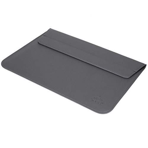 XGUO PU Ledertasche/ Hülle für MacBook Air 13.3 MacBook Pro Retina 13.3 zoll mit Halter Surface Pro 3/4 iPad Pro 12.9 Sleeve Hülle Tasche mit Ständer Erhöhung Schutzhülle(13.3 Zoll, Grau) - 7