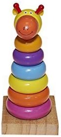 Juguetutto- Pyramid with rings of different colors and on top of a giraffe's head