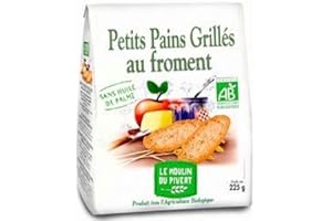 MOULIN DU PIVERT Pain Grillé à la farine complète sans sucres 250G Bio -