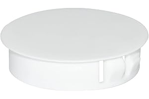 Flyshop Tapones redondos de plástico con cierre a presión para muebles, 10 unidades, 50 mm, 2 pulgadas, color blanco roto