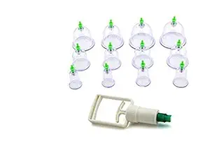 Simxen Cans Cups Vacuum Cupping Kit Pull Out Apparatus Therapy Relax Massager Body Suction Pumps Bank Tank Set -12 Pcs