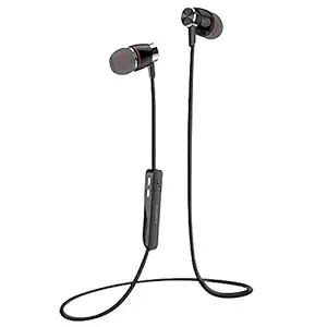 Saleshop365 btmetal Wireless Bluetooth In Ear Neckband Earphone with Mic (Black)