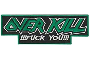 MAJEN Overkill Fuck You Thrash Metal Band Écusson Patch en fer brodé sur accessoire