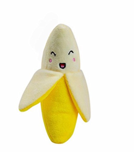 Preisvergleich Produktbild vovo Hundefrüchte Banane SpielzeugVovotrade Haustier Puppy Plüsch Sound Chew Squeaker Quietschend Plüschtiere (zufällig)