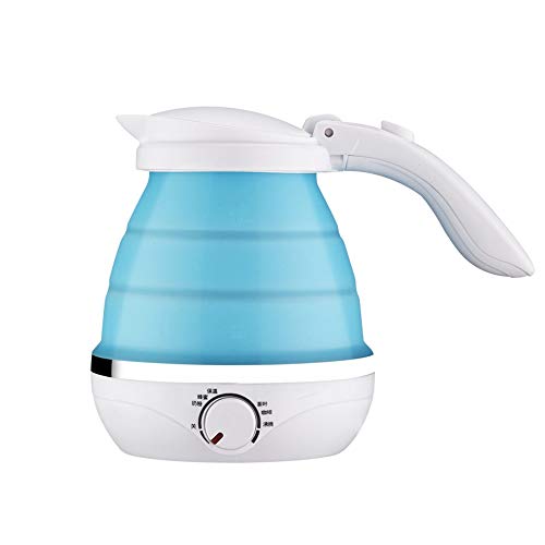 LL Bouilloires lectriques Hervidor De Agua Elctrico 820 W Plegable Hervidor De Silicona 0,5 L Viaje Esencial (Couleur : Bleu)